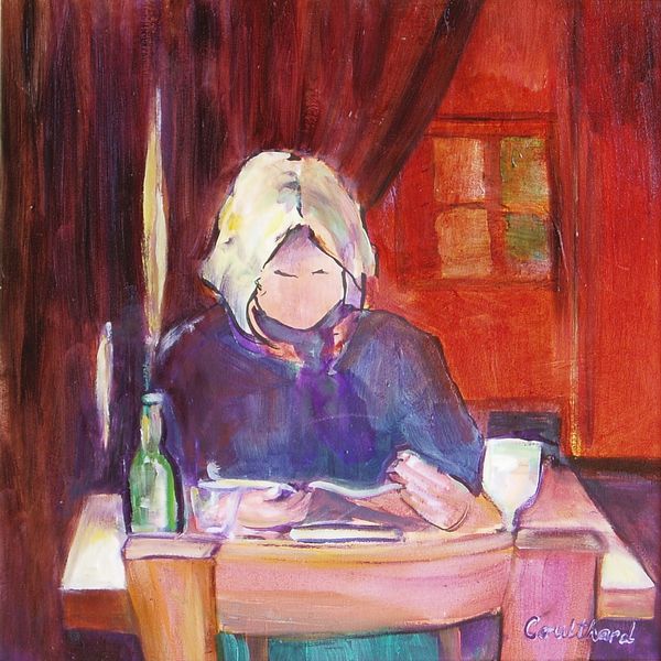 Lady at table