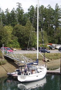 Galiander at Service Dock